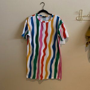 Nooworks Salvation Stripe Tee Dress in Medium